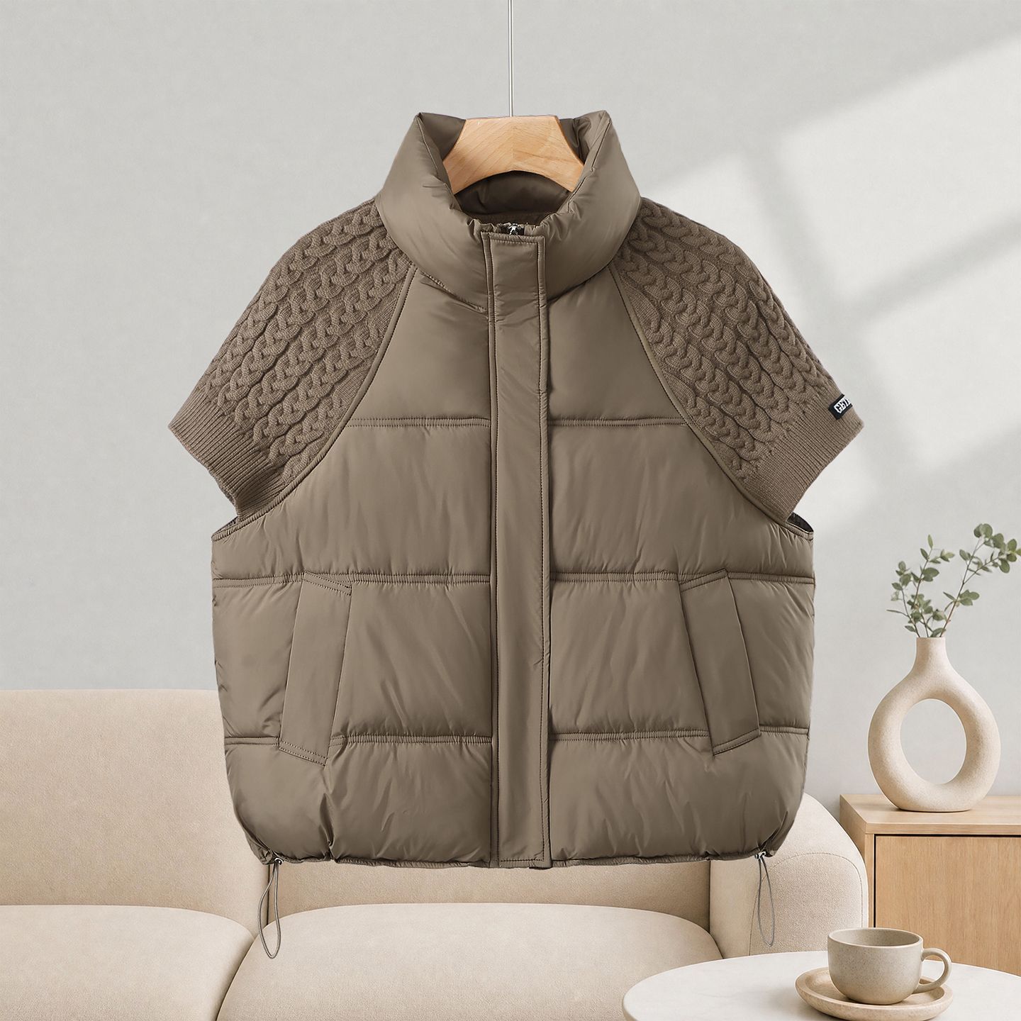 Padded Vest Gilet - Gilet matelassé court et élégant pour