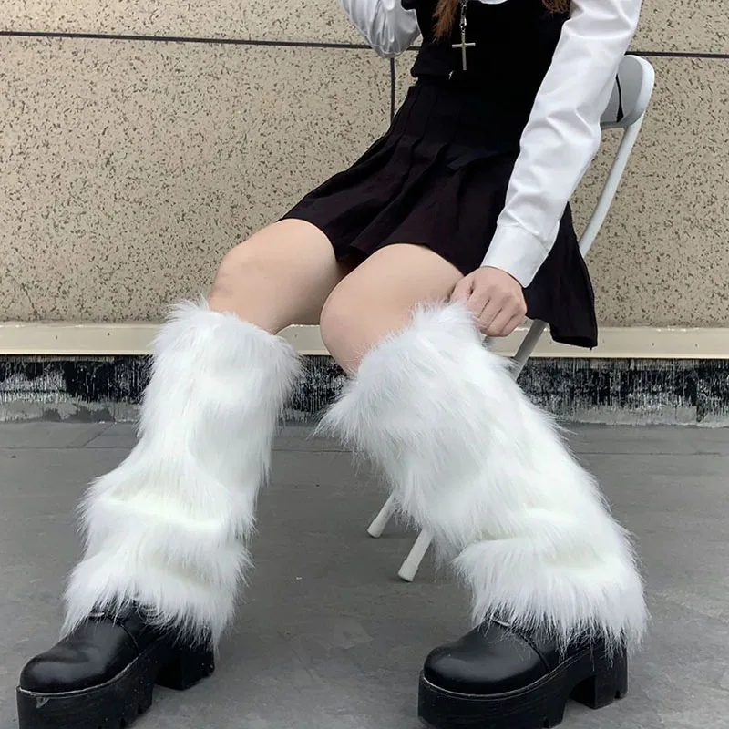 Winter Clothing Leg Warmers - Jambières en fourrure artificielle pour femmes,