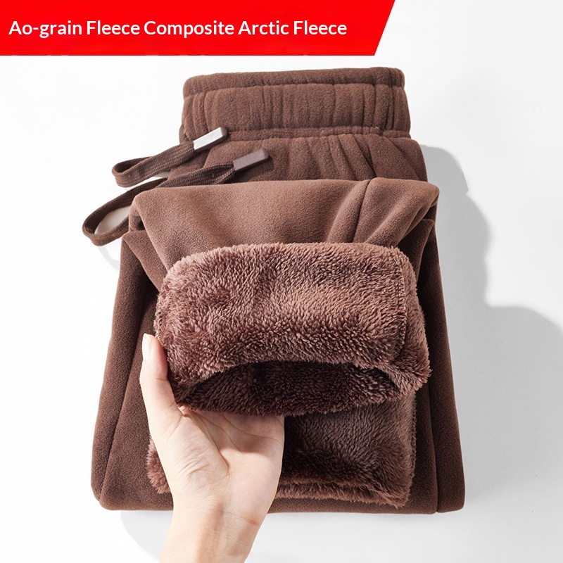Winter Clothes Shop - Pantalon homme en polaire double face,