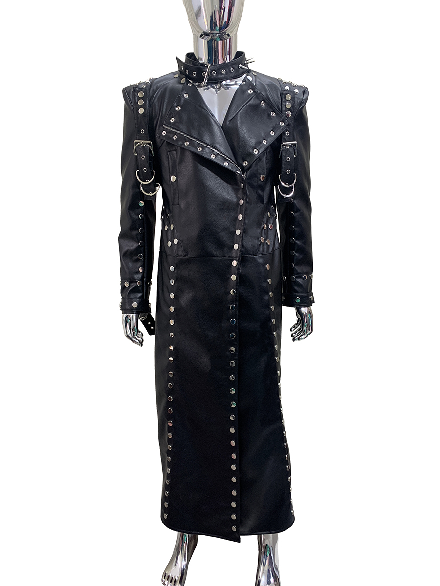 Winter Clothes Shop - Mauroicardi automne Cool Long noir Faux
