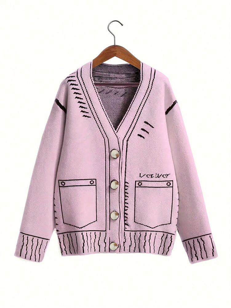 Winter Clothing Items - Cardigan boutonné grande taille pour femme,