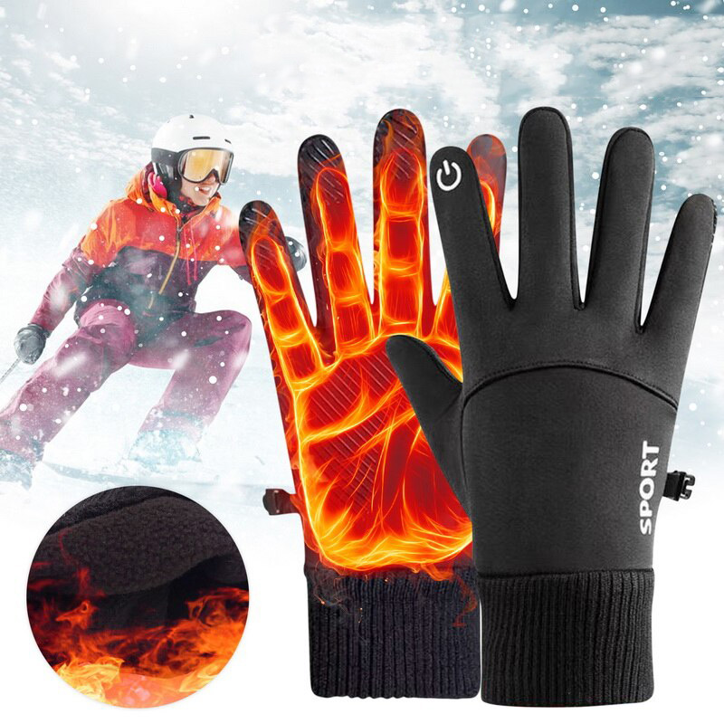 Waterproof Mitten Ski - Gants polaires chauds pour l'hiver, imperméables,