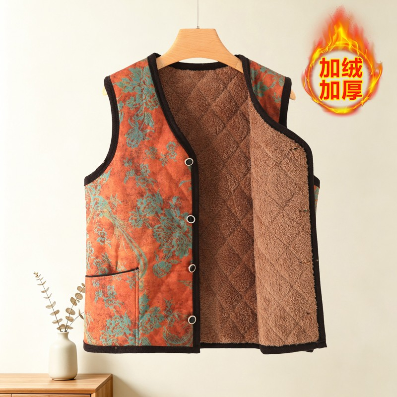 Gilet imprimé en peluche grand - Winter Clothing Items avis et prix