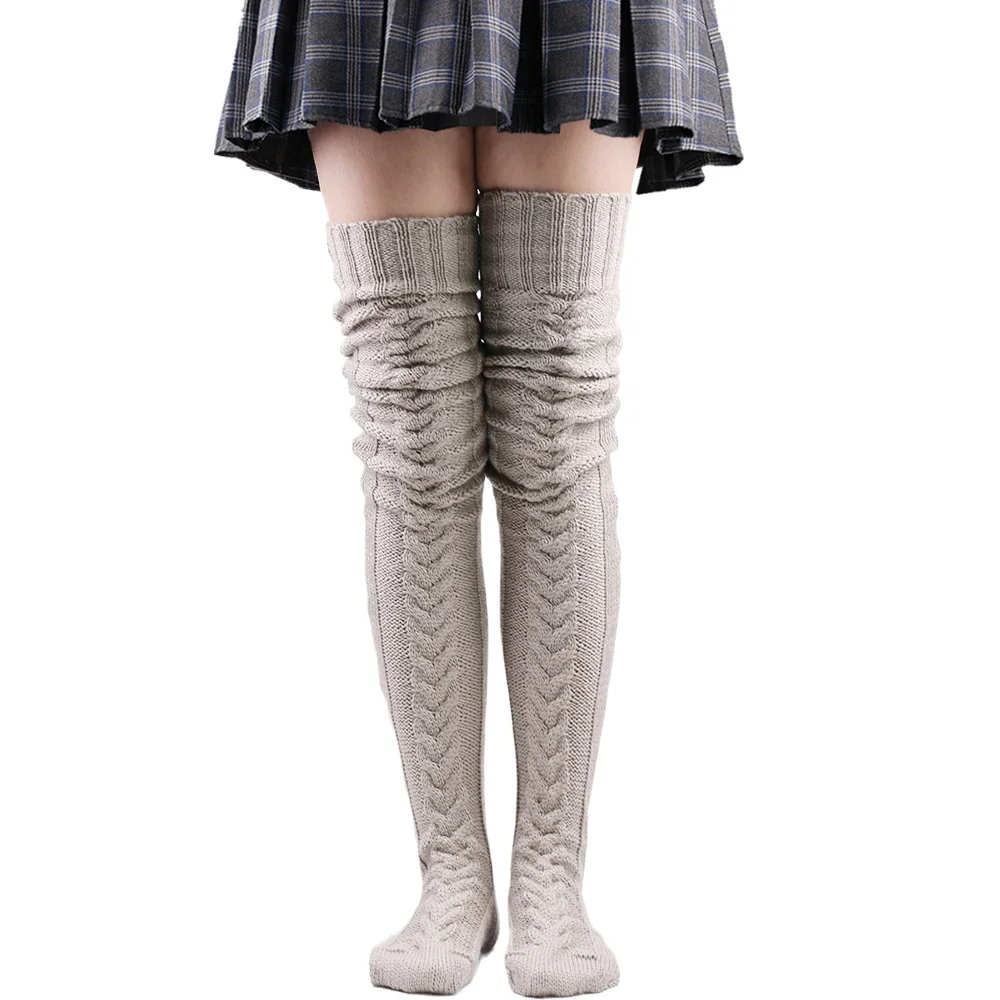 Bas cuissardes pour femme, cha - Winter Clothing Leg Warmers avis et prix