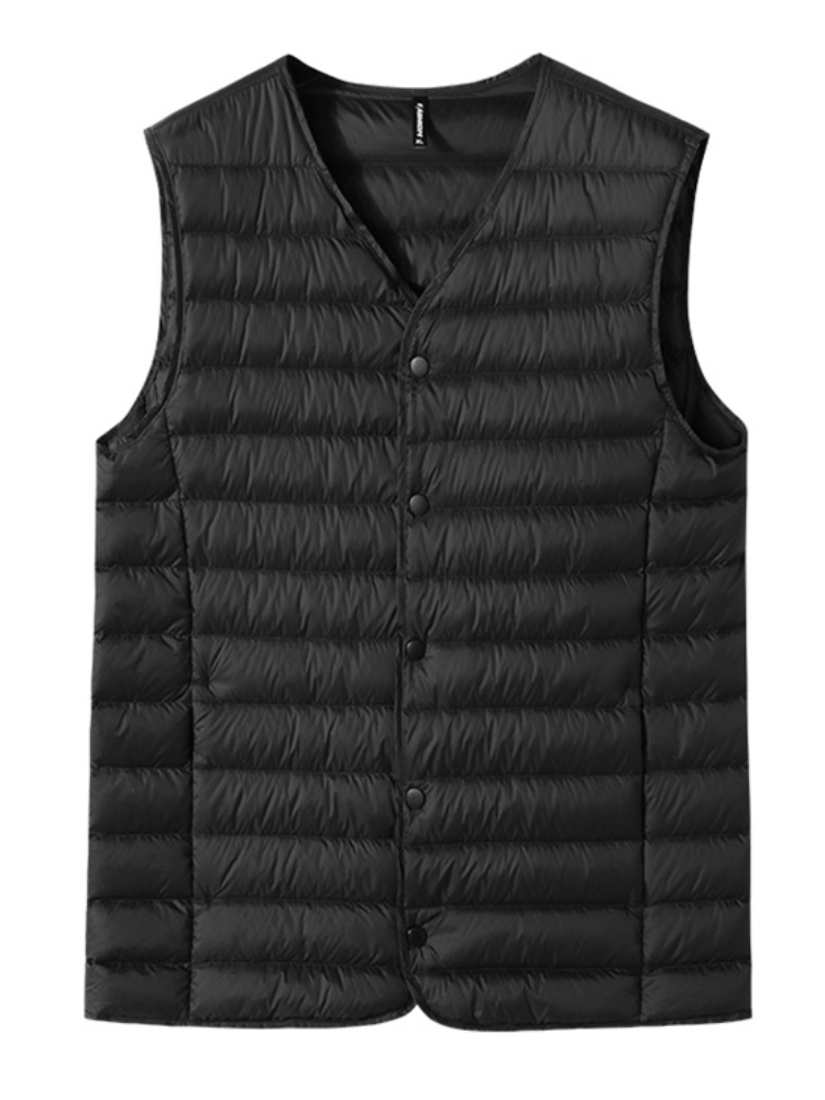 Gilet d'hiver à col en v pour  - Padded Vest Gilet avis et prix