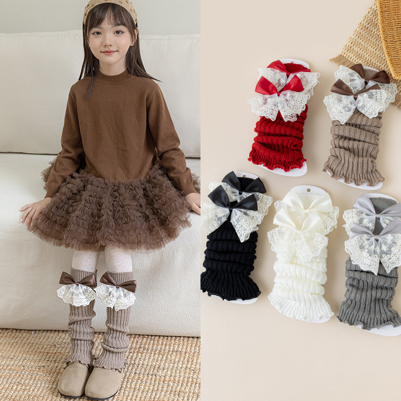 Guêtres en dentelle à nœud pou - Winter Clothing Leg Warmers avis et prix