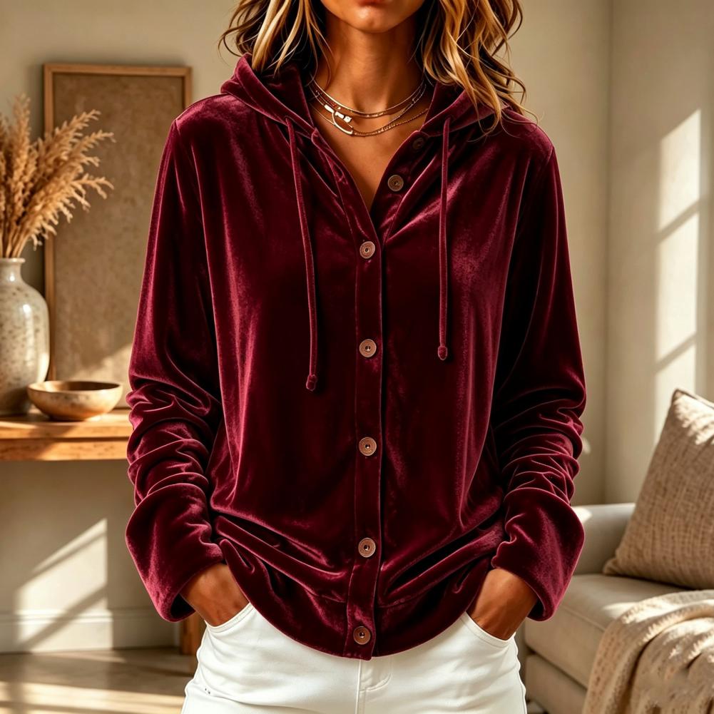 Sweat à capuche en velours ave - Winter Clothing Types avis et prix